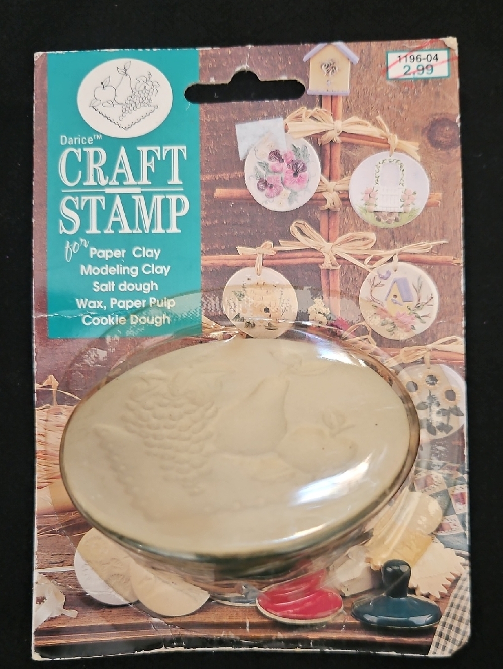 NOS Darice Fruit Still Life Craft Stamp Clay Pottery Fondant Cookie Tool